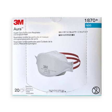 3M N95 Aura 1870+ Hospital Grade Respirator Headband - Box of 20