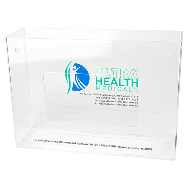 Clear acrylic disposable apron dispenser by Ultra Health Medical