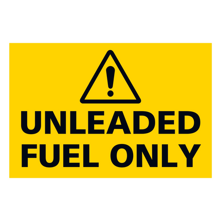 UV car sticker for unleaded fuel
