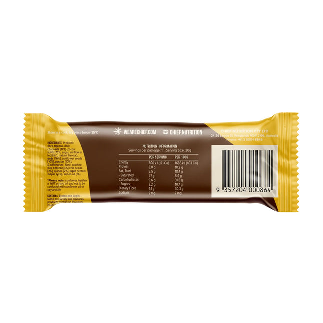 Chief Thankful Bar - Choc Lemon Coconut Back