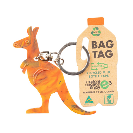 Kangaroo RPET Australian-made Keyrings 