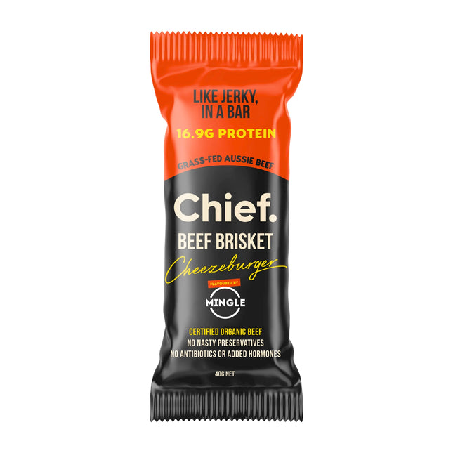 Chief Cheezeburger Beef Brisket Bars 40g Australian Beef