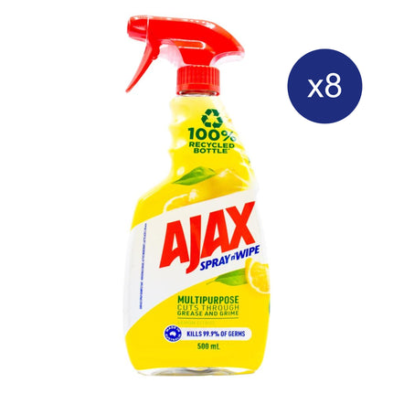 AJAX Spray n Wipe Multi Purpose Cleaner Lemon Citrus carton of 8