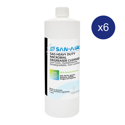 SAN-AIR SAS Heavy Duty Microbial Degreaser and Cleaner 1L - Carton of 6