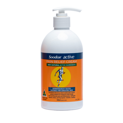 soodox active pain relief cream pump bottle