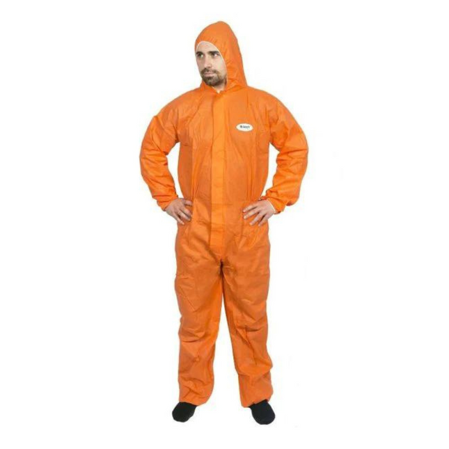 combat disposable orange gown