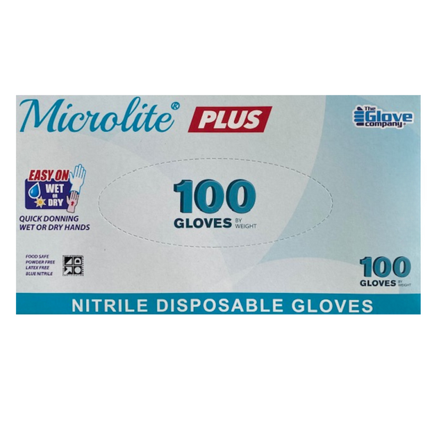 Microlite Blue Nitrile Food Safe Gloves