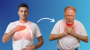 Difference of lung capacity between young man and older man
