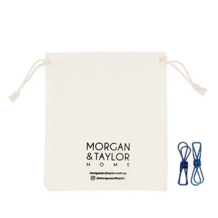Morgan & Taylor Stainless Steel Clothes Pegs Bag