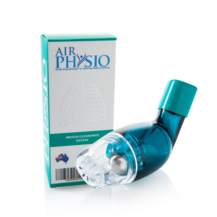 AirPhysio device utilising OPEP technology for a safe and effective way for adults and teenagers to clear mucus buildup naturally.