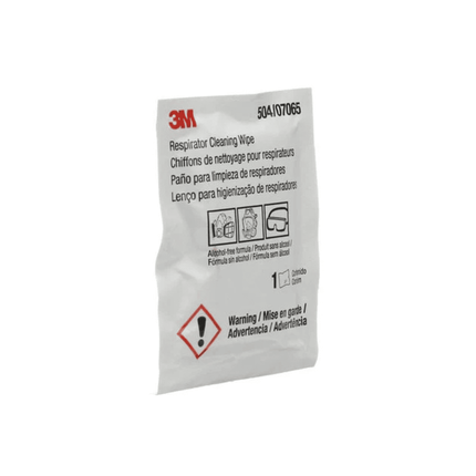 3M respirator cleaning wipe for maintaining reusable half face respirators and asbestos PPE