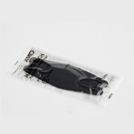 AMD black P2 mask individually sealed in hygienic single-use packaging