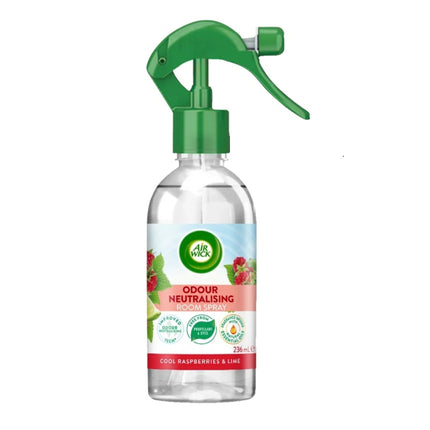 Air Wick Air Freshener Room Spray Raspberry & Lime 236ml pump bottle front view
