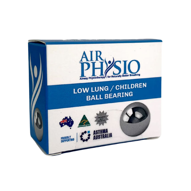 AirPhysio low lung capacity ball bearing insert engineered for gentle airway resistance and mucus clearance