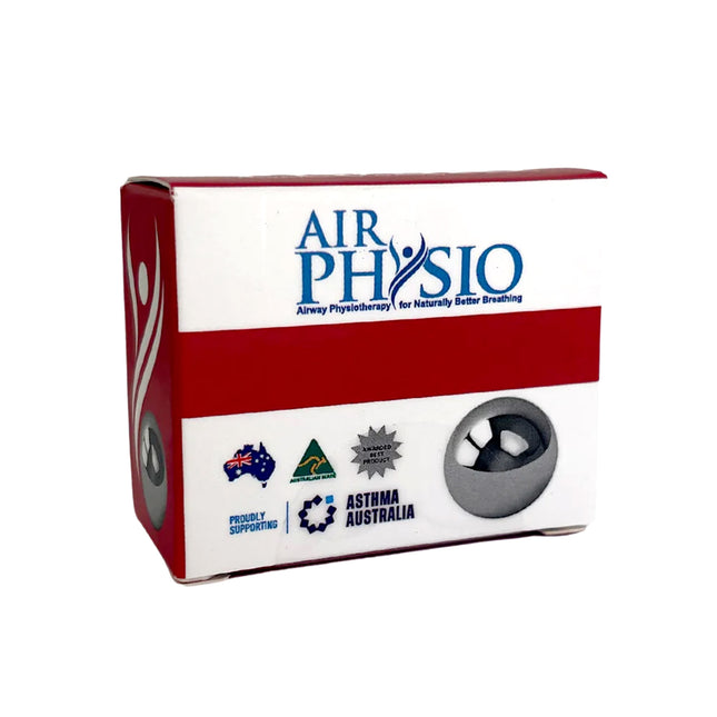 AirPhysio Sport device ball bearing component for higher resistance breathing training and lung conditioning