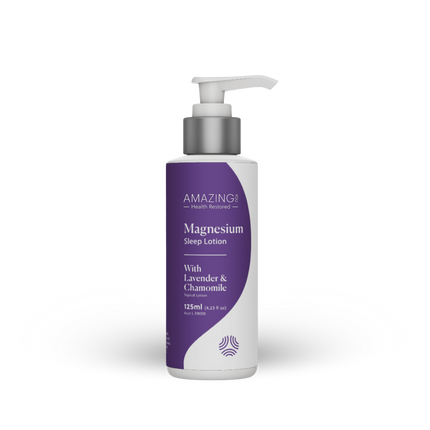 Amazing Oils Magnesium Sleep Lotion with lavender and camomile front of pack