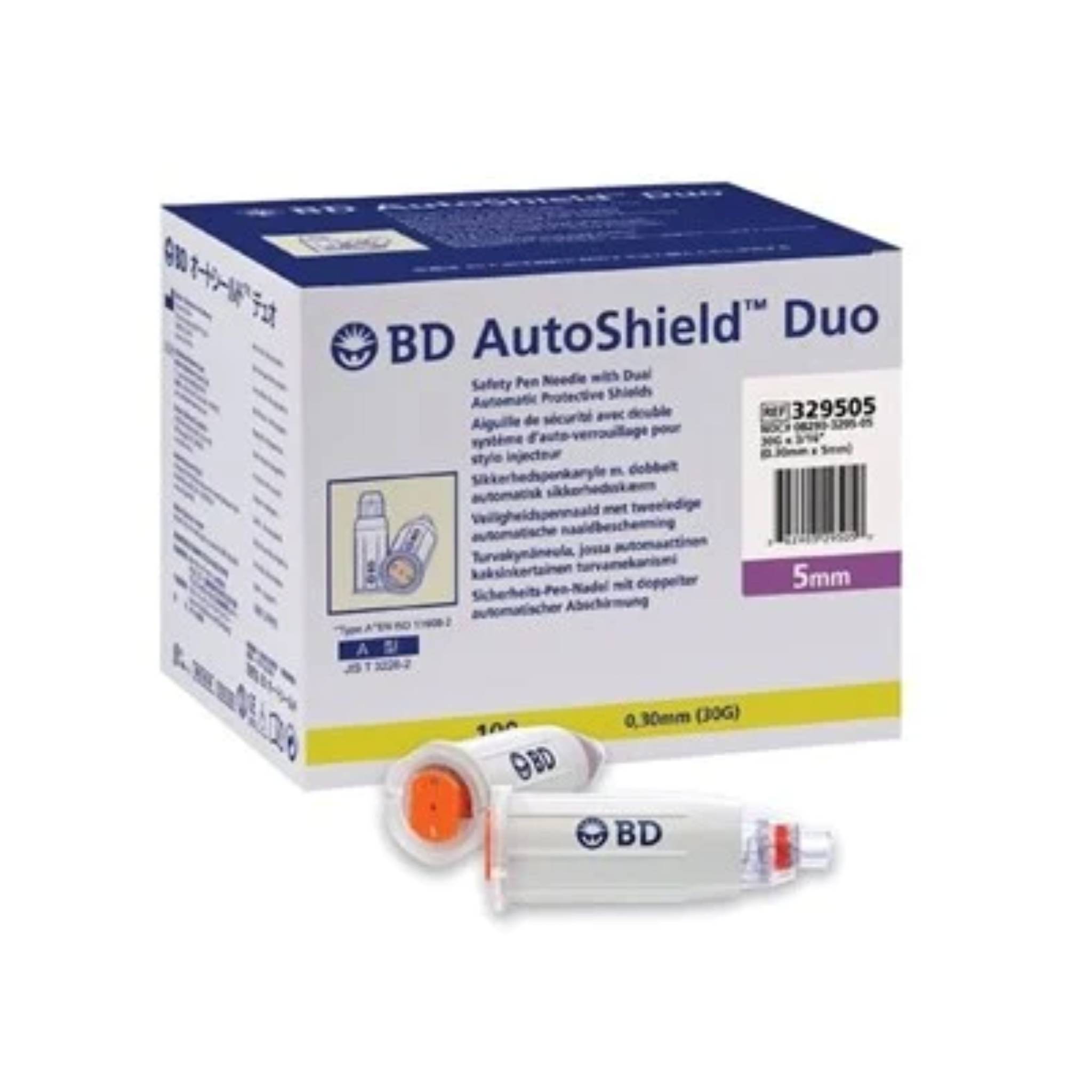 Embecta Patch Embecta BD AutoShield™ Duo Retractable Safety Pen Needle 30G x 5mm ...