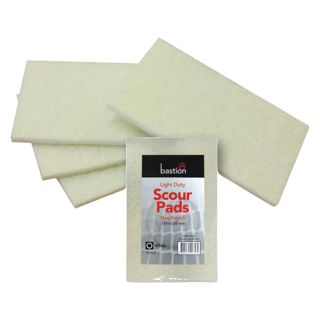 Bastion Light Duty White Scour Pads non scratch