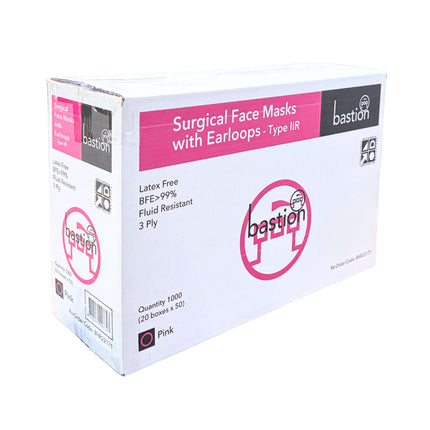 Bastion Surgical Pink Face Mask Carton