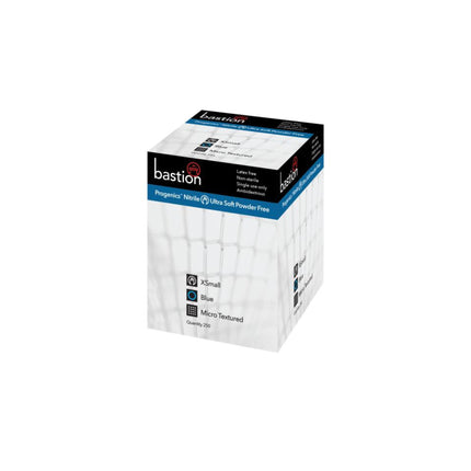 Bastion Progenics nitrile UltraSoft blue exam gloves – extra small, powder free and latex free, 250 pack