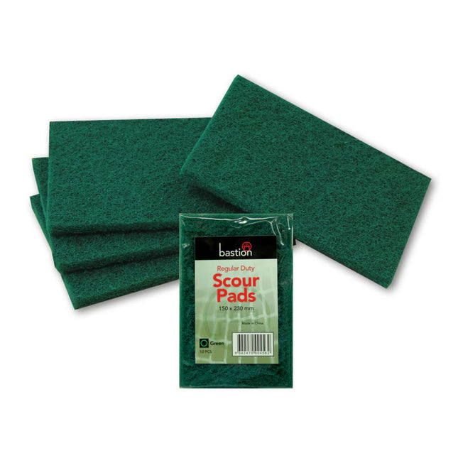 Bastion Regular Duty Green Scour Pads 150x230