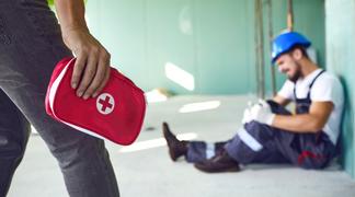 First aid for worker injured at workplace