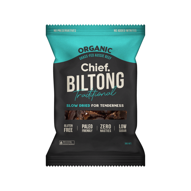 chief grass fed beef biltong 