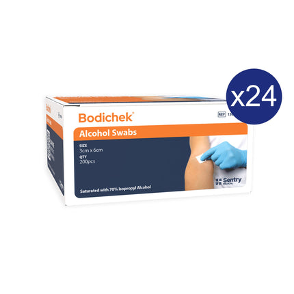 Carton Bodichek Alcohol Swabs  3x6