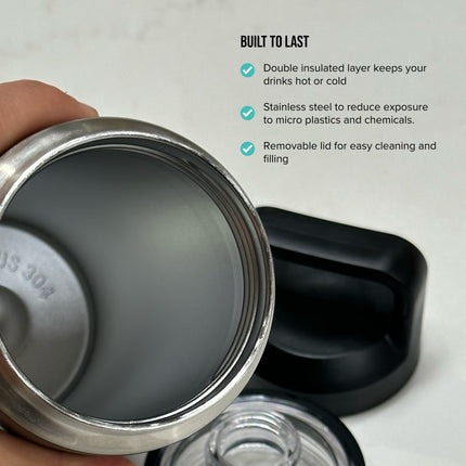 Stainless steel double insulated water bottle no mirocplastics easy clean