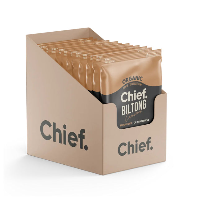 Box of 12 Chief Biltong Carnivore
