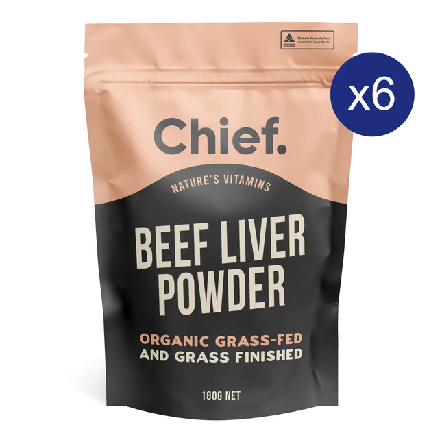 Pack of 6 Chief Beef Liver Powder 