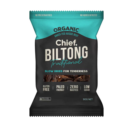 Chief Biltong Traditional 90g packaging