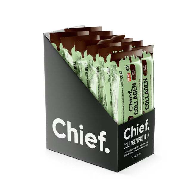 Chief Collagen Bar Choc Mint flavour pack of 12