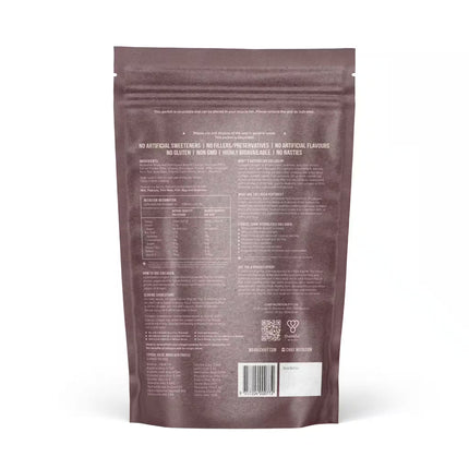 Back view of Chief Collagen Protein Powder Dark Choc 450g packaging