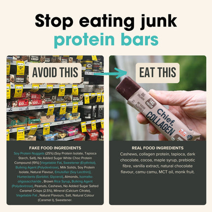 Chief Collagen Protein Bar Choc Pistachio 45g Real Food