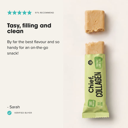 Chief Collagen Protein Bar Coconut Lime Slice 45g Review