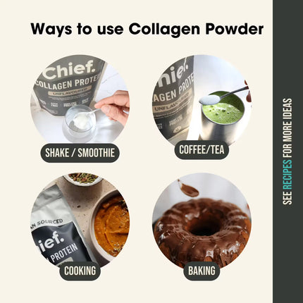 Ways to use Chief Unflavoured Collagen Protein Powder in food and drinks