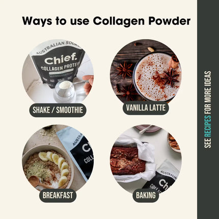 Chief Collagen Protein Powder Creamy Vanilla Flavour usage guide