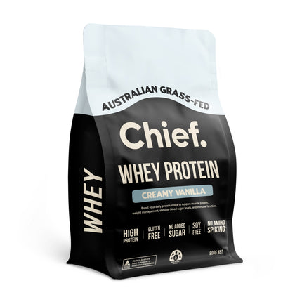 Chief Grass-fed Whey Protein Powder - Creamy Vanilla 