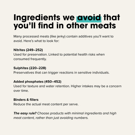 Chief Organic Beef Sticks - Ingredients Avoided