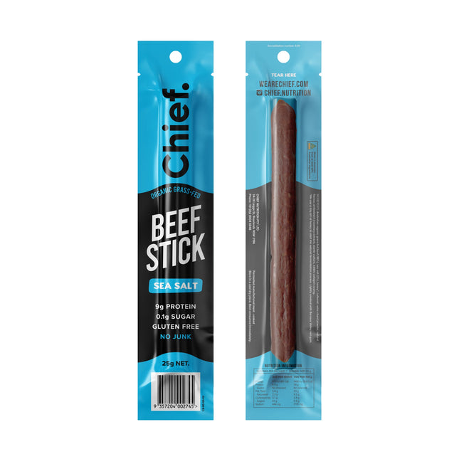 Chief Organic Beef Sticks - Sea Salt