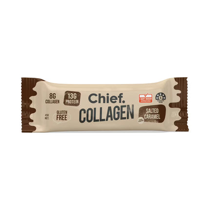 Chief Collagen Protein Bar Salted Caramel flavour single pack