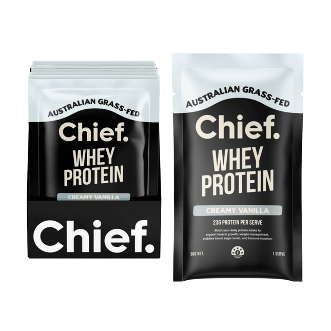 Chief Whey Protein Powder in Vanilla flavour 30g sachet