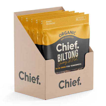 Chief Biltong Smokey BBQ 90g Box of 6