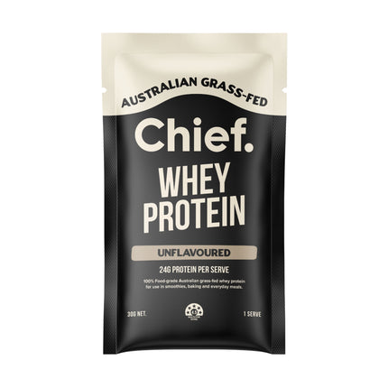 Chief Grass-Fed Whey Protein Powder - Unflavoured Single Sachet 