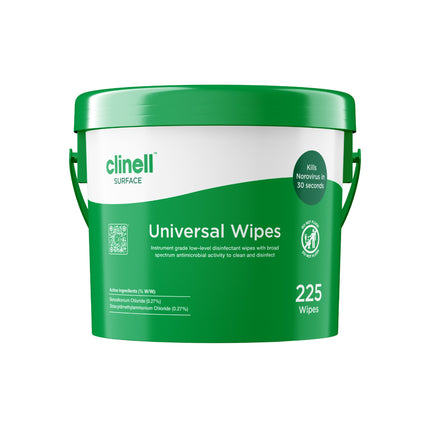 Clinell Universal Wipes Bucket - 225 Wipes