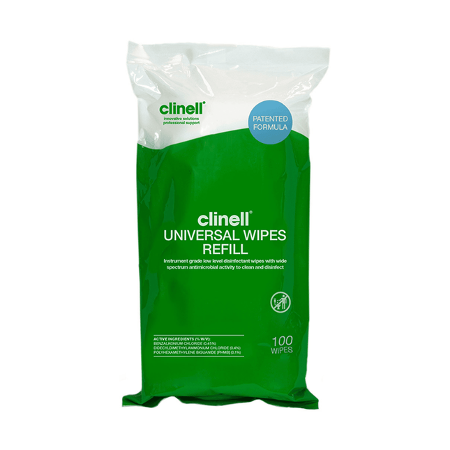 Clinell Universal Wipes Refill of 100