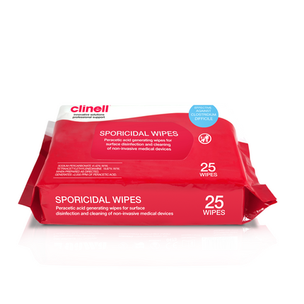 Clinell sporicidal wipes with peracetic acid for surfaces