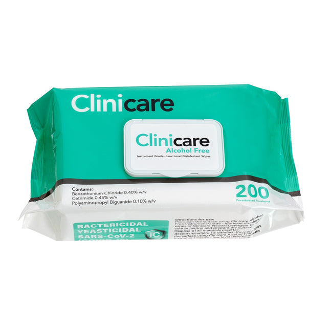 clinicare wipes alcohol free instrument grade