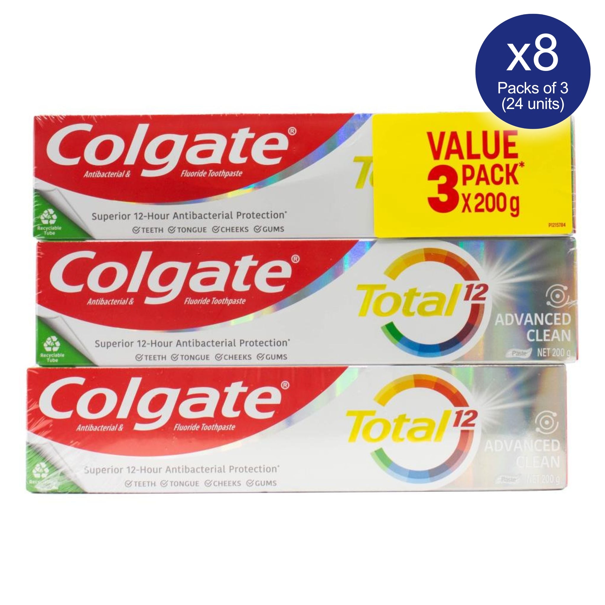 Colgate Advanced Clean Colgate Total 12 Advanced Clean Toothpaste 200g - Pack of 3 – Aussie ...